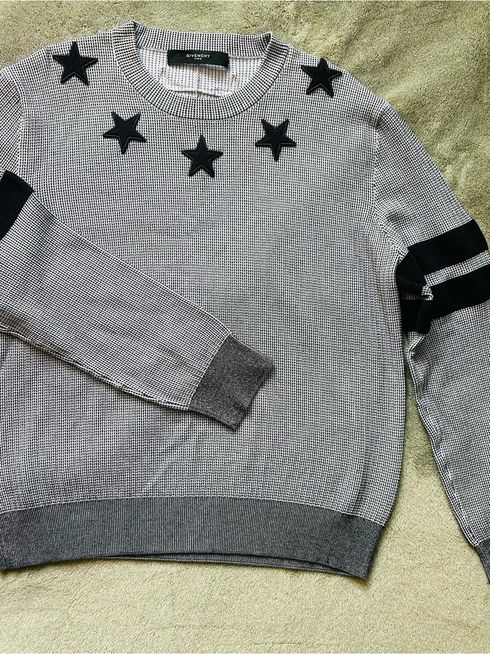 Givenchy Star Appliqué Woven Sweater.